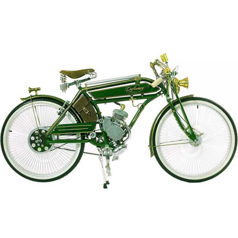 Craftsman Motorcycle, saveurs d'antan le vélocipède motorisé des années 20 - couleur vert
