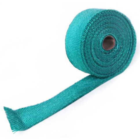 Bande thermique pour tubulure d'échappement largeur 5cm couleur turquoise