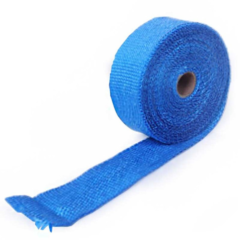 Bande thermique pour tubulure d'échappement largeur 5cm couleur bleu