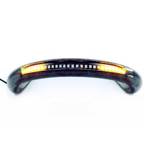 Boucle de cadre moto à souder - largeur extérieur du cintre 215mm tube en acier coudé 30° en Ø22 mm avec ruban LED étanche