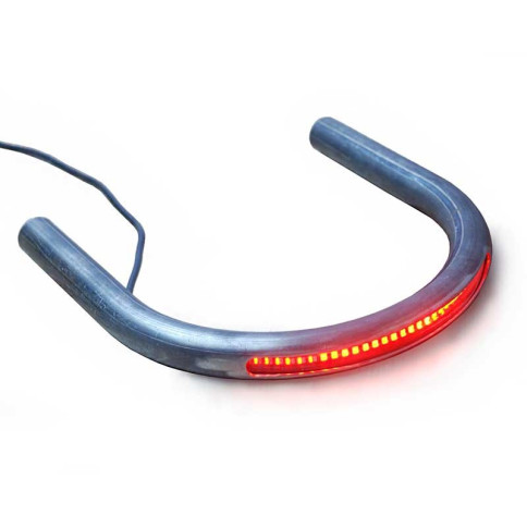 Boucle de cadre moto à souder largeur extérieur du cintre 250mm tube en acier Ø22 mm avec ruban LED étanche