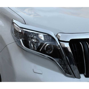 Lignage chromé pour les phares Toyota land cruiser KDJ 150 ou 155 de 2014 à 2017