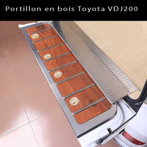 Portillon en bois Toyota VDJ200 pour hayon de porte arrière avec placage en inox