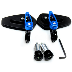 Paire de rétroviseur Miglia-way aluminium anodisé bleu look café racer