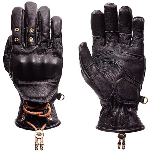 Gant cuir Fogy Hobart pour moto motard couleur black