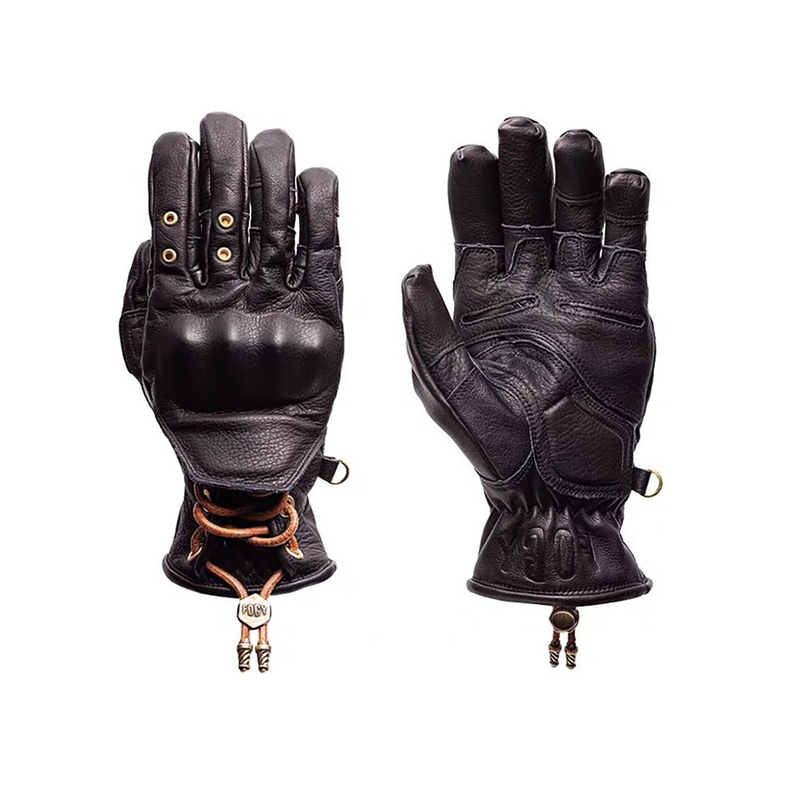 Gants Moto Cuir Noir IGNITION