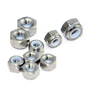 Ecrou frein en titane nylstop diamètre M4 pas de 0.7mm - Grade 5 TA6V