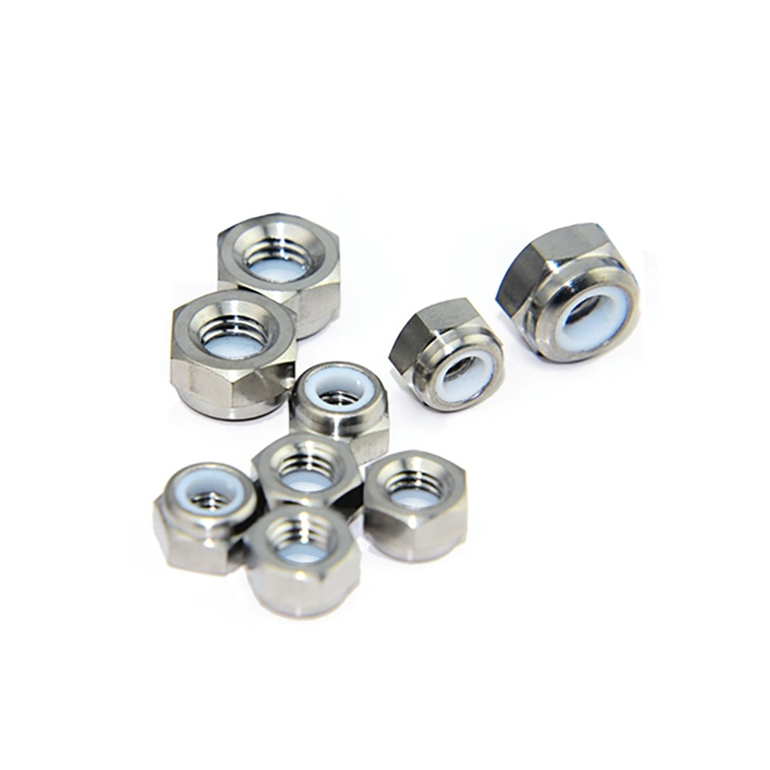 Écrou Autobloquant M8 Inox 316 pour Collier 1/2 Coquille Ø 50 à 80