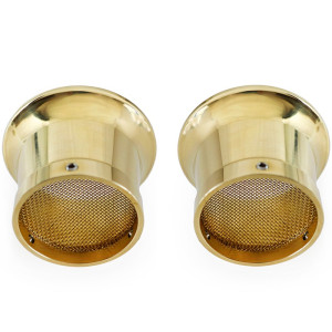 Cornet en laiton poli avec filtre pour carburateur vintage Ø 54mm à 55mm