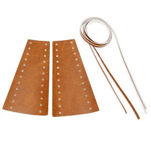 Bande de cuir perforée pour levier de moto - couleur marron orange
